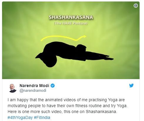 Shashankasana by PM Narendra Modi