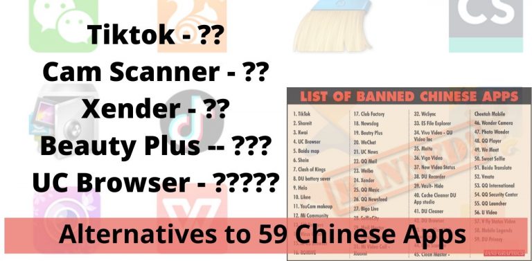 Alternatives to 59 Chinese Apps