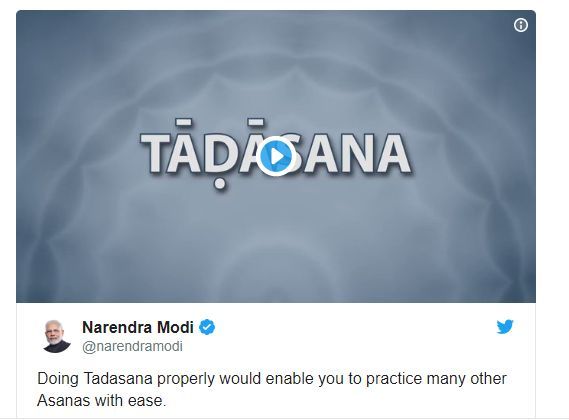 Tadasana by PM Modi