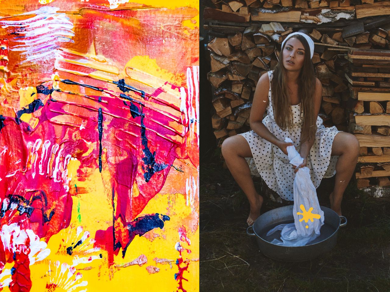 get acrylic paint out of clothes